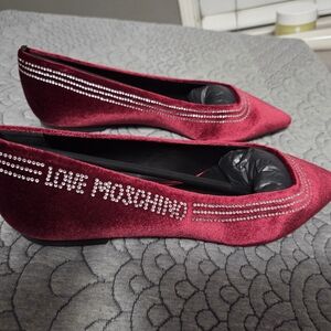Love Moschino Red Velvet Women's Shoes